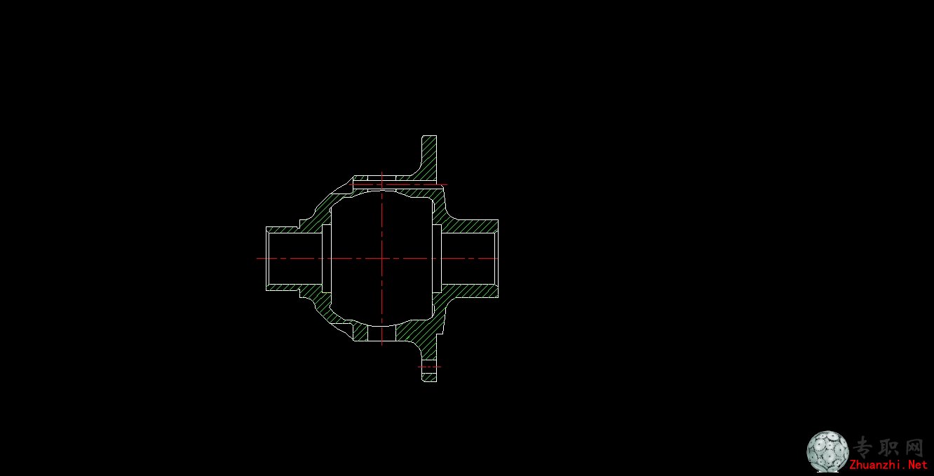 CAD与差速器壳零件图