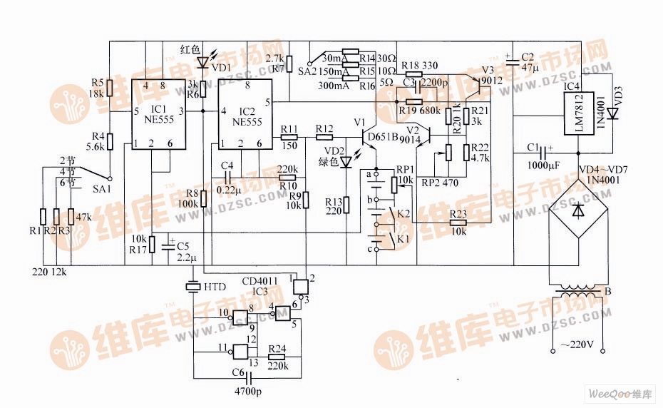 货车帽与镍镉电池充电器电路图