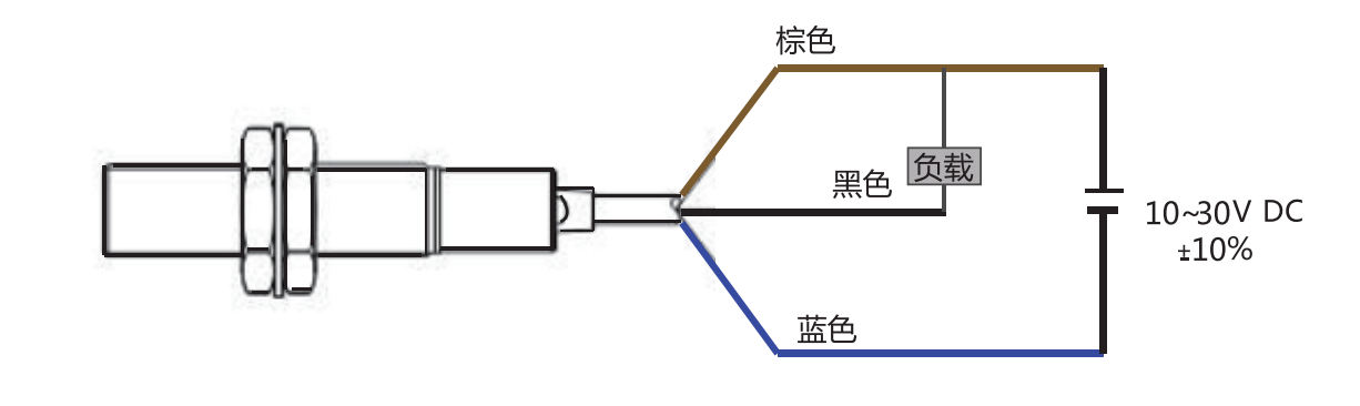 皮衣与筒灯与位移传感器的接线图解