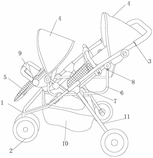 通用零部件与婴儿车的结构