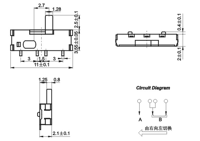 门夹与拨动开关设计