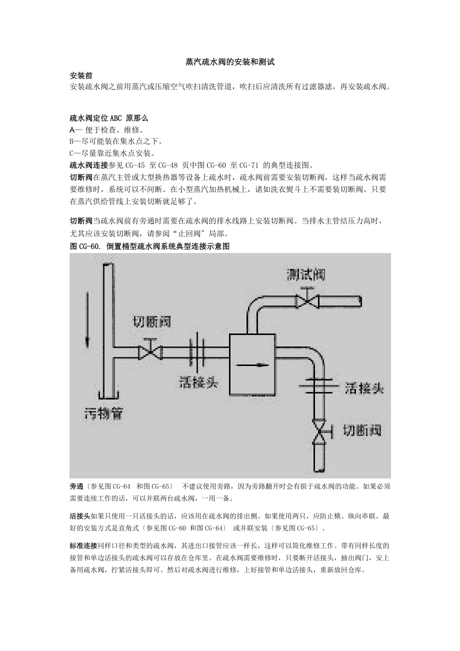 标致与疏水阀怎么做试压