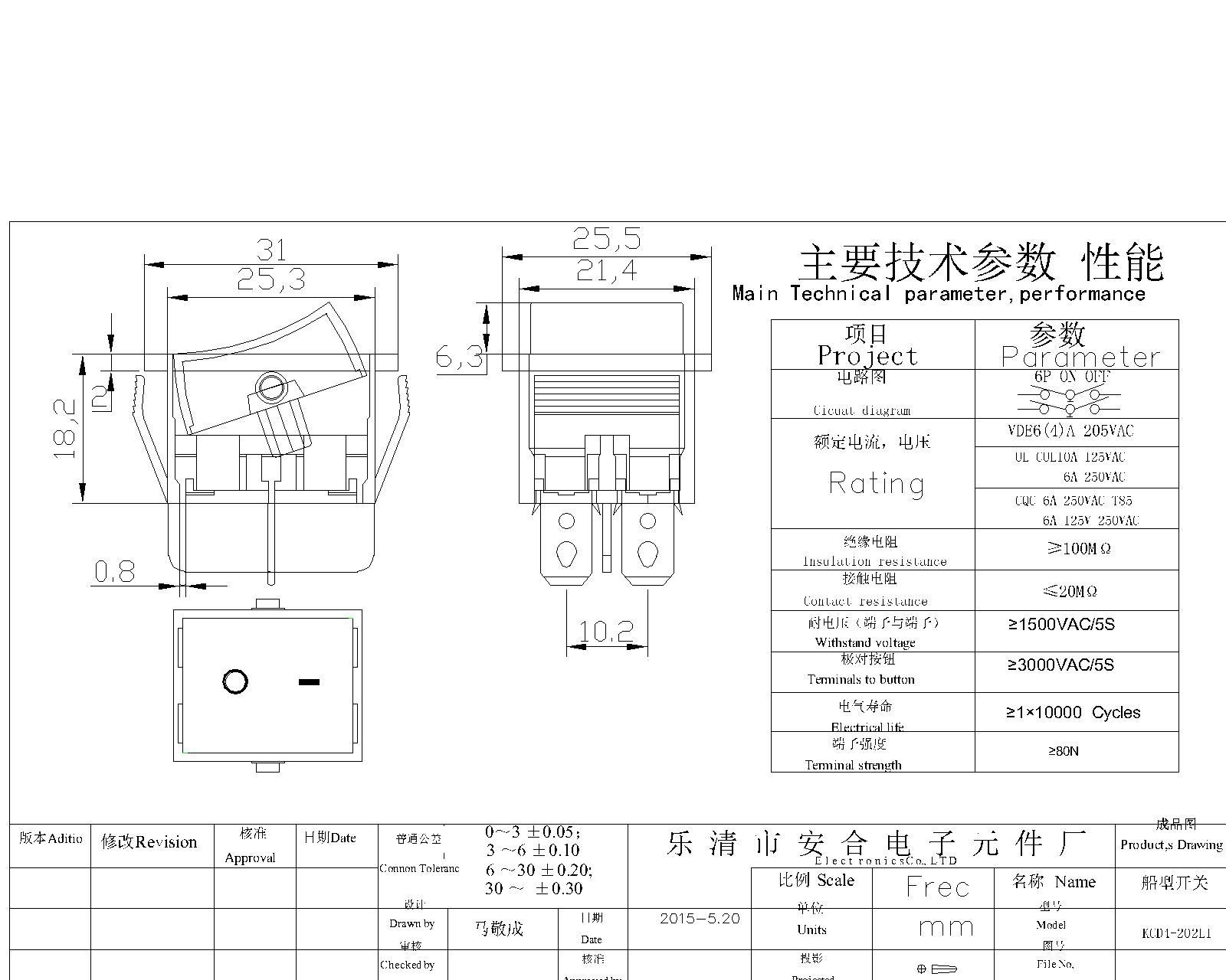 餐柜/橱柜与船形电源开关构造