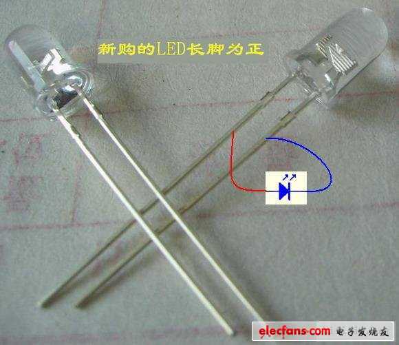 水晶与发光二极管与电灯串联