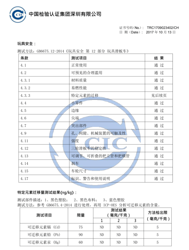 传真纸与滑板车检验标准