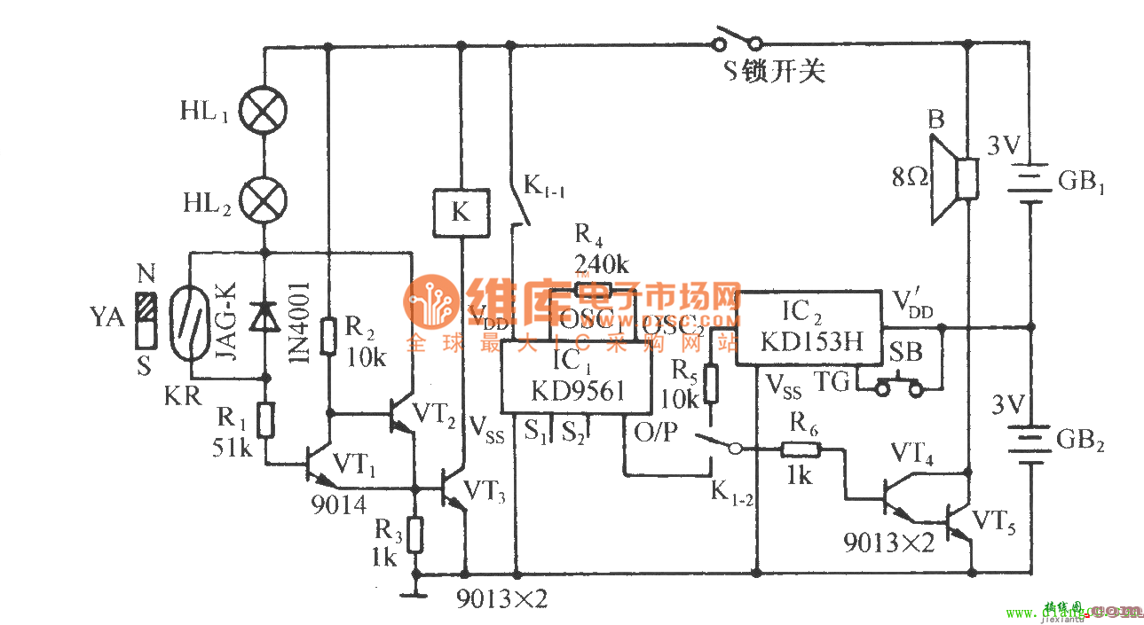 其它音像制品与防盗门电子门铃线路图