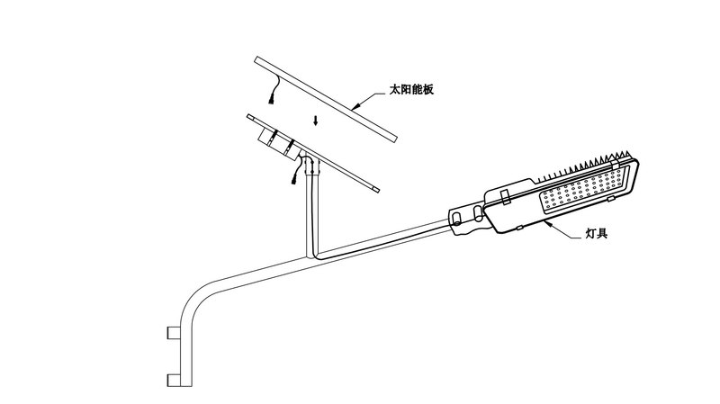 三脚架与太阳能路灯接法