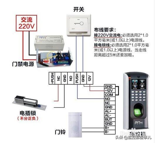 潜水用品与开门电机接门禁主机如何接