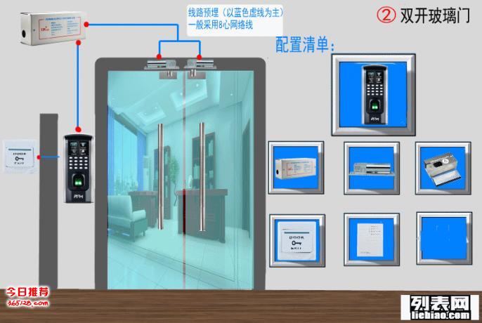 挂镜线与玻破开关接门禁哪里