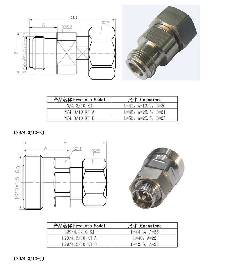 建筑附件与3.5mm射频连接器