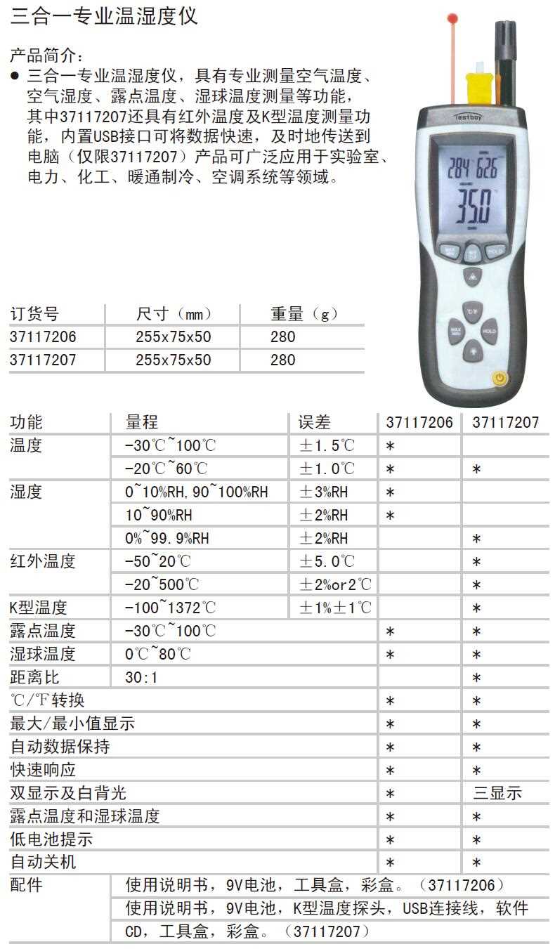 组合滑梯与干湿度测量仪测试数值