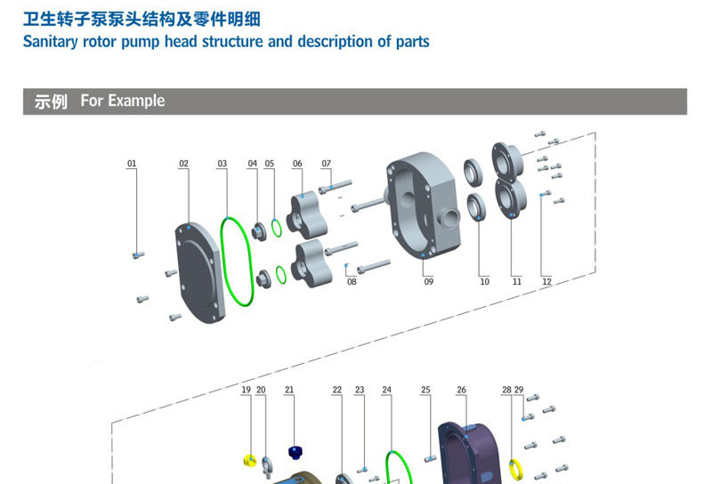 转子泵与保护产品与温度传感器组件的作用