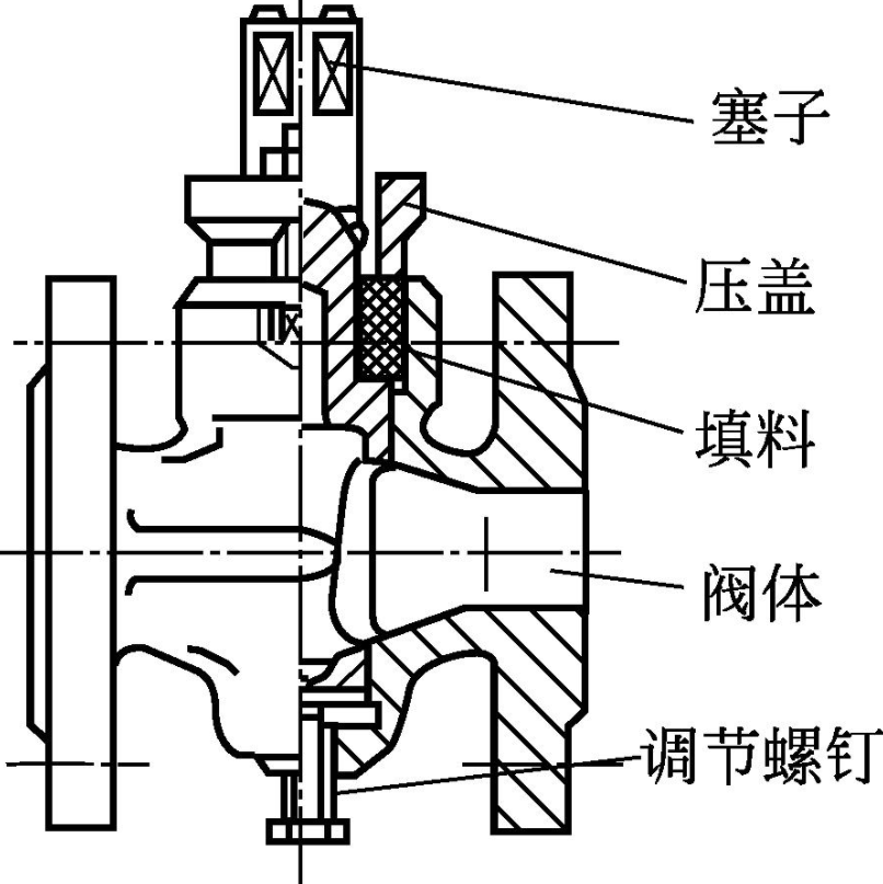 调制解调器与旋塞阀结构部件