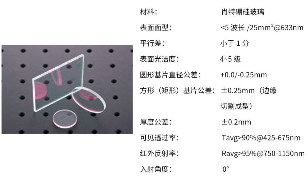 体操用品与滤光片测量范围