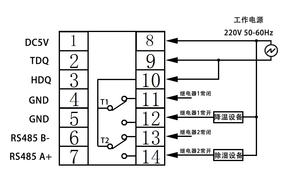 除湿机/抽湿机与接线端子盒如何接线