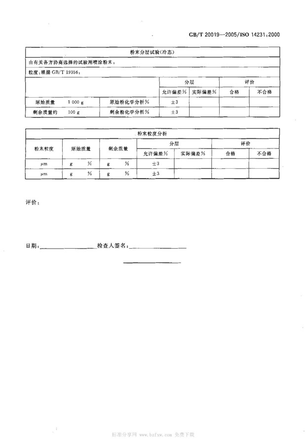 铪与涂装设备验收表格