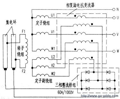 充气枕与同步发电机绕组接线图