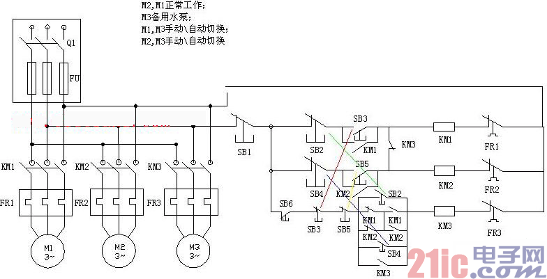 螺母/螺钉/制螺纹机与排污泵配电箱接线图