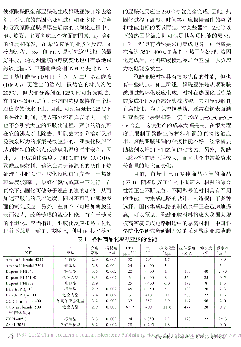 腈纶与聚酰亚胺机械性能