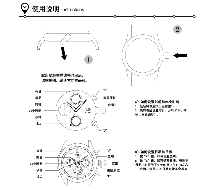 光学电子仪器与手表表带生耳示意图