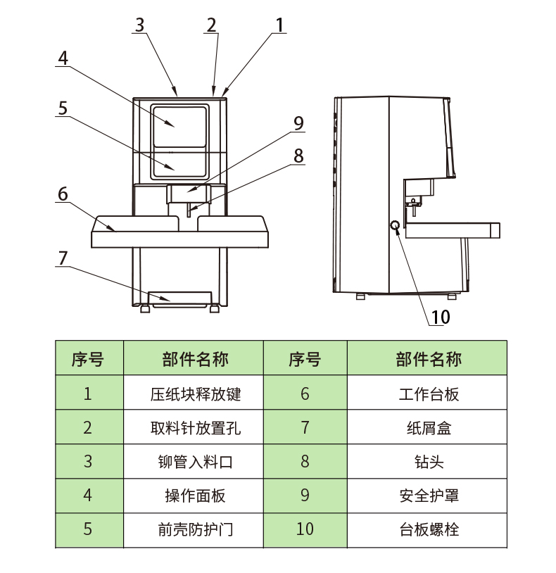 机床接杆与梳式装订机拆卸结构图