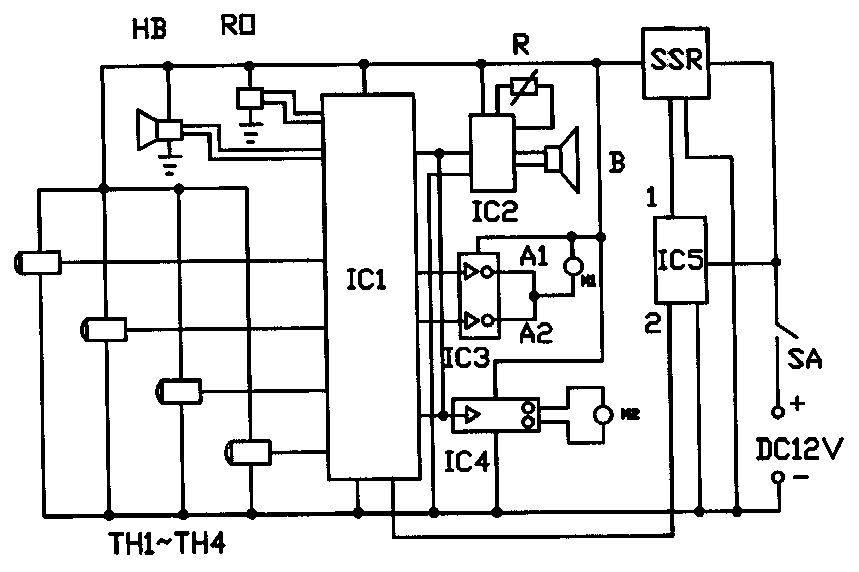 破碎机与消防车声响模拟电路