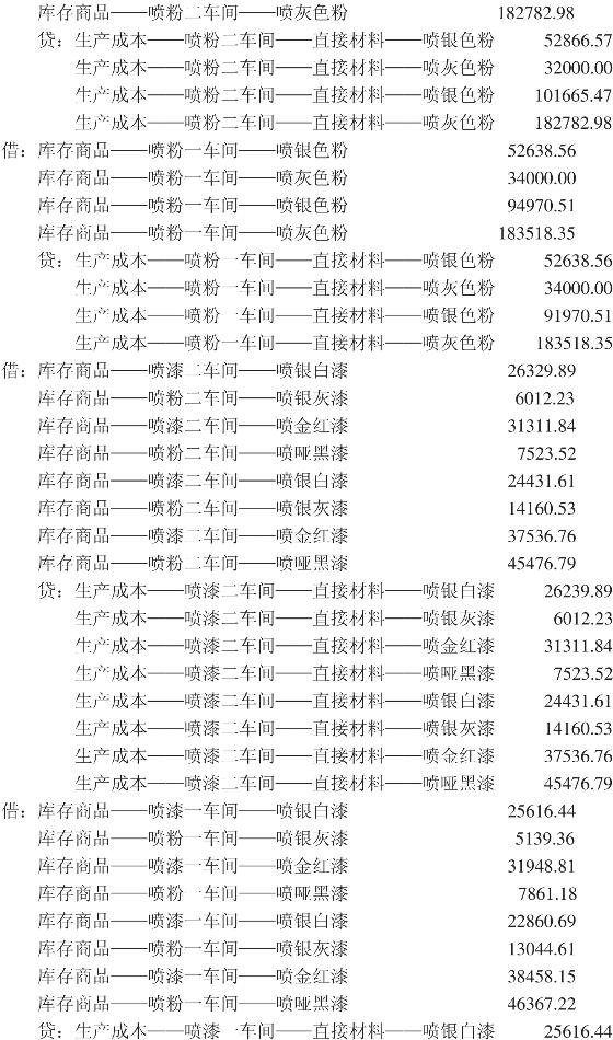 色母料与员工床上用品计入什么科目