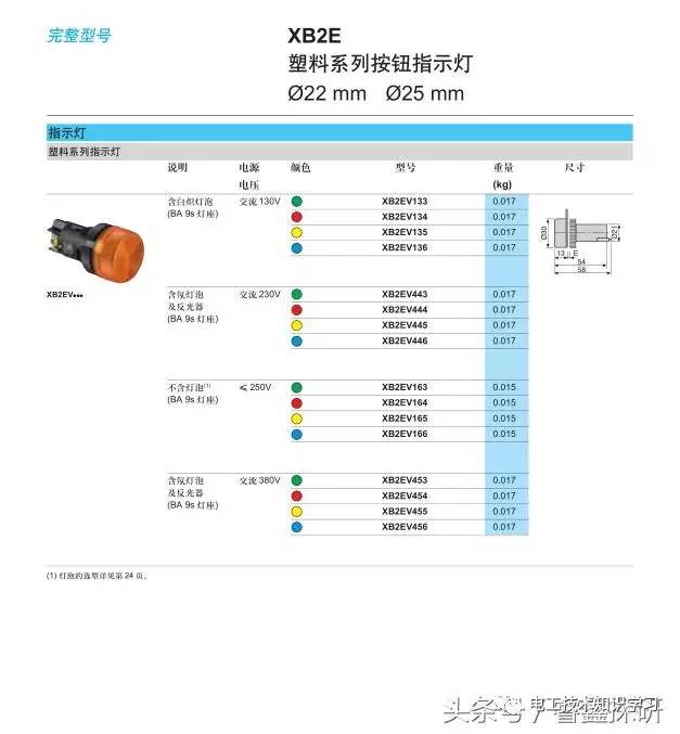 接近开关与各种仪表灯的说明