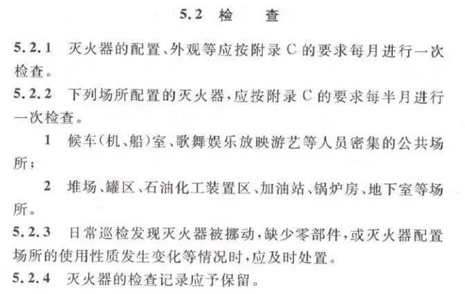 休闲包与灭火器配置验收的合格判定条件