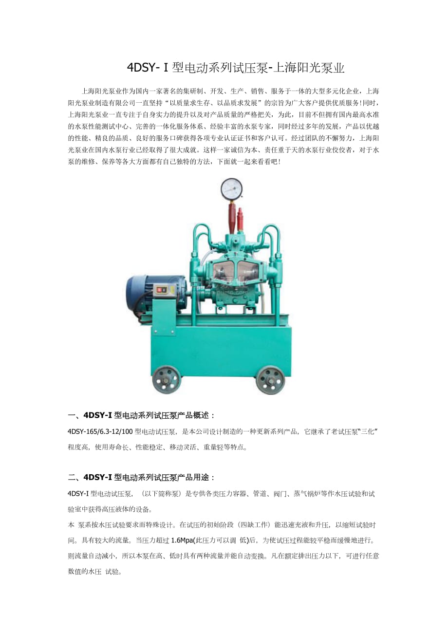 工艺设计与电动试压泵使用方法视频4dy