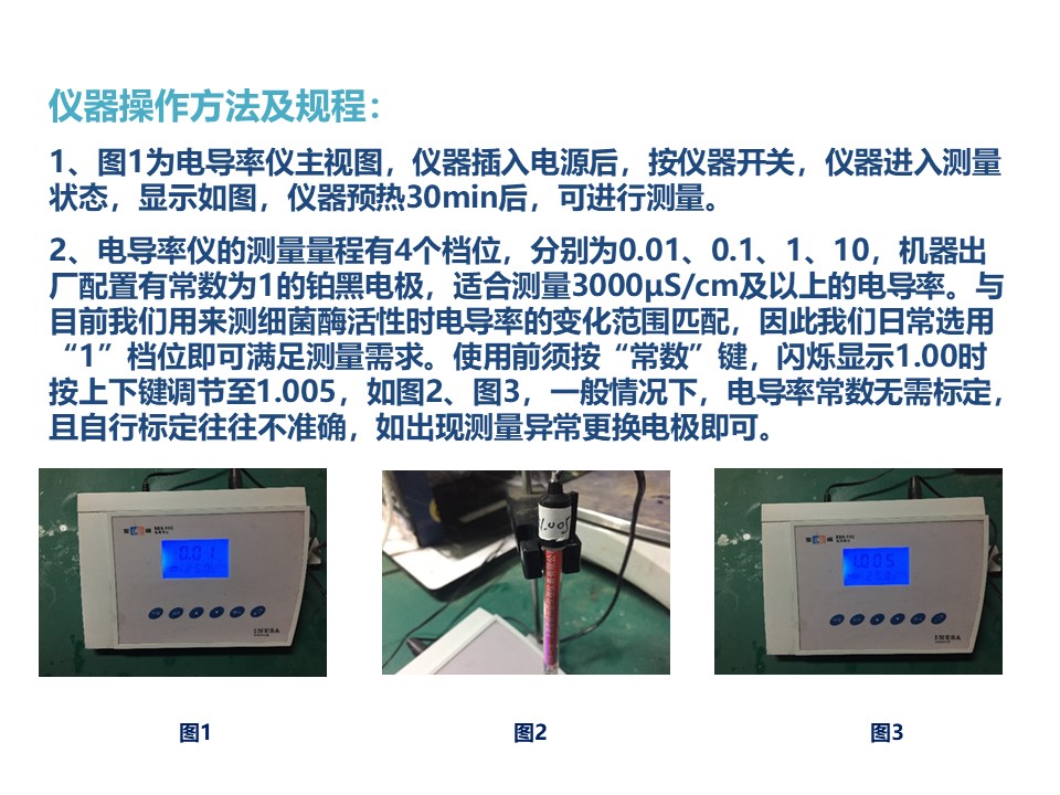 电导仪器与背囊的使用方法