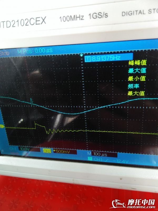 车辆检测仪与示波器测电压纹波