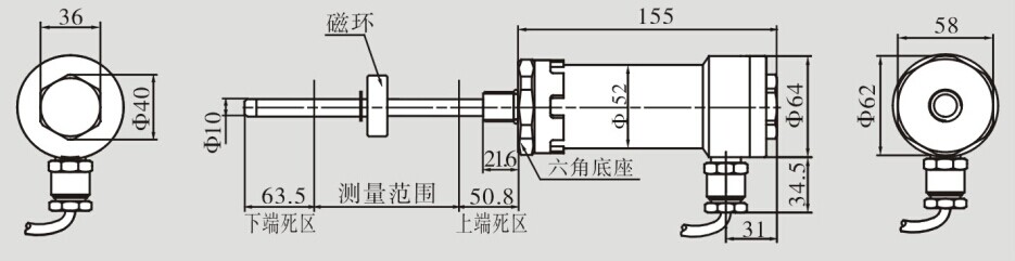 釉陶与位移传感器接线颜色