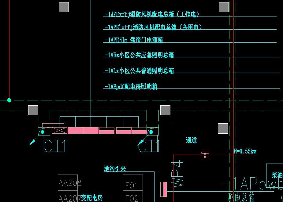 电源柜与吸声板与冷库桥架连接图