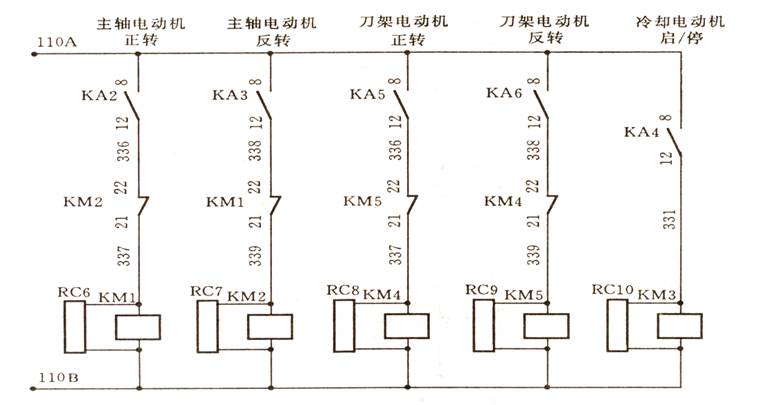 数控机床与电感灯接线图