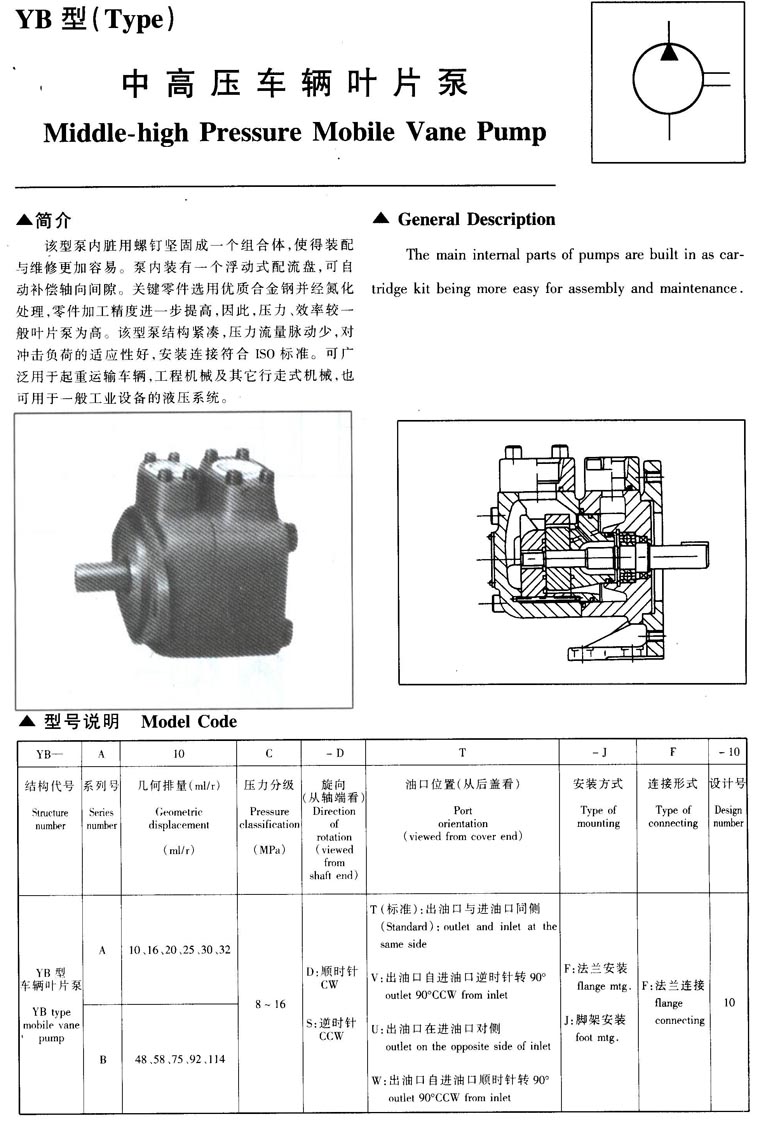 制动系配件与液压站叶片泵