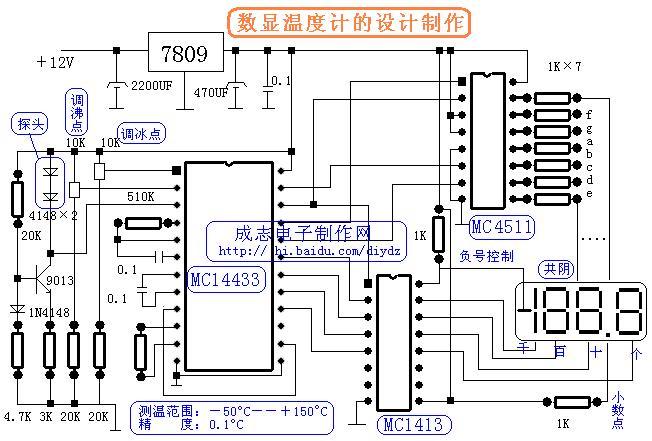 双金属温度计与电梯控制板电路原理图