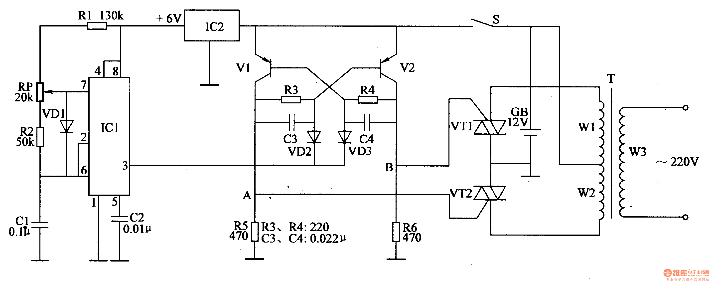 太阳能逆变器与玩具发声电路