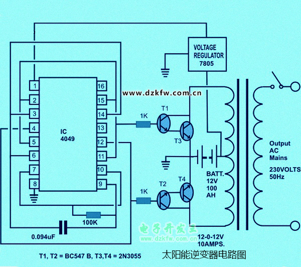 太阳能逆变器与玩具发声电路