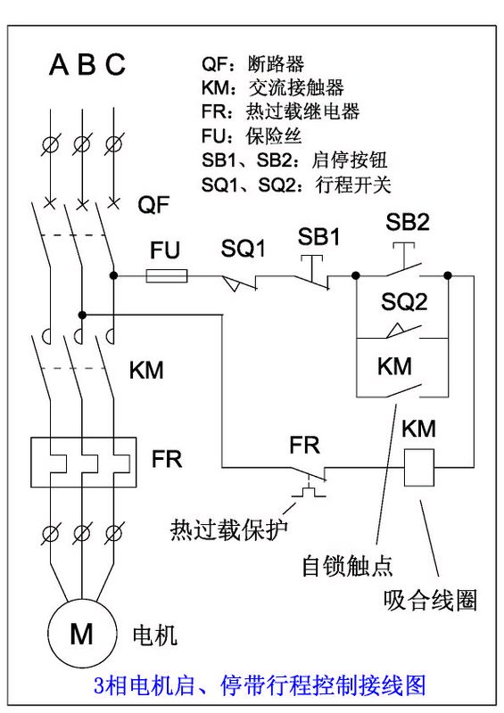 晒版机与接触器自动控制水泵接线图