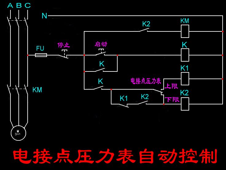 日用塑料制品与用压力表和交流接触器控制水泵