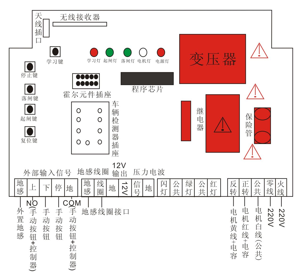 汽配网与道闸车辆检测器接线图解