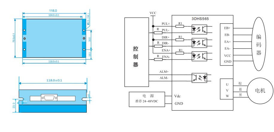 工业电炉与制袋机步进电机驱动器接线图