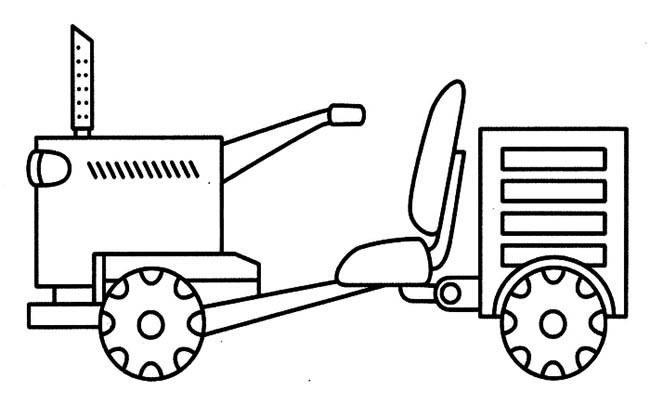 裁布机与手推车与铲土机的简笔画图片大全