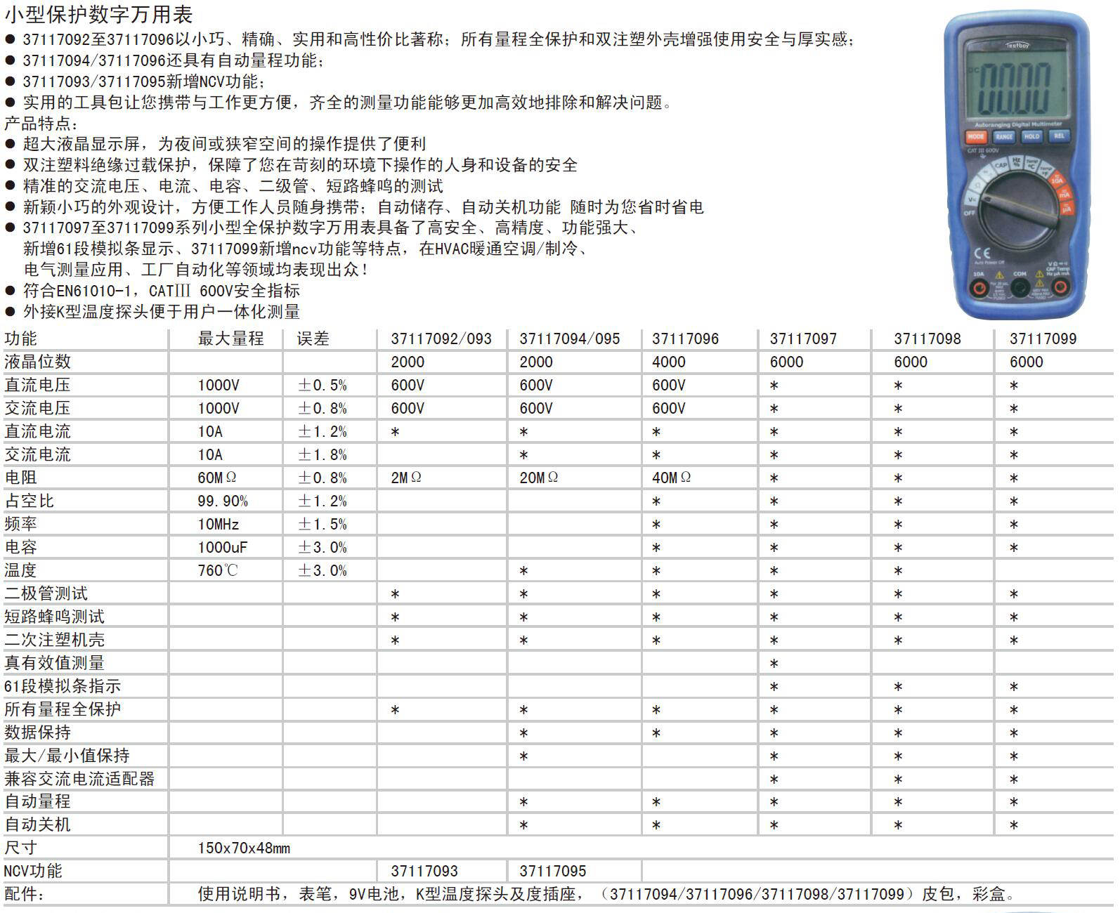 其它节能设备与万用表生产厂家规格型号