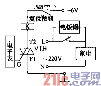  电子表与电动阀电路