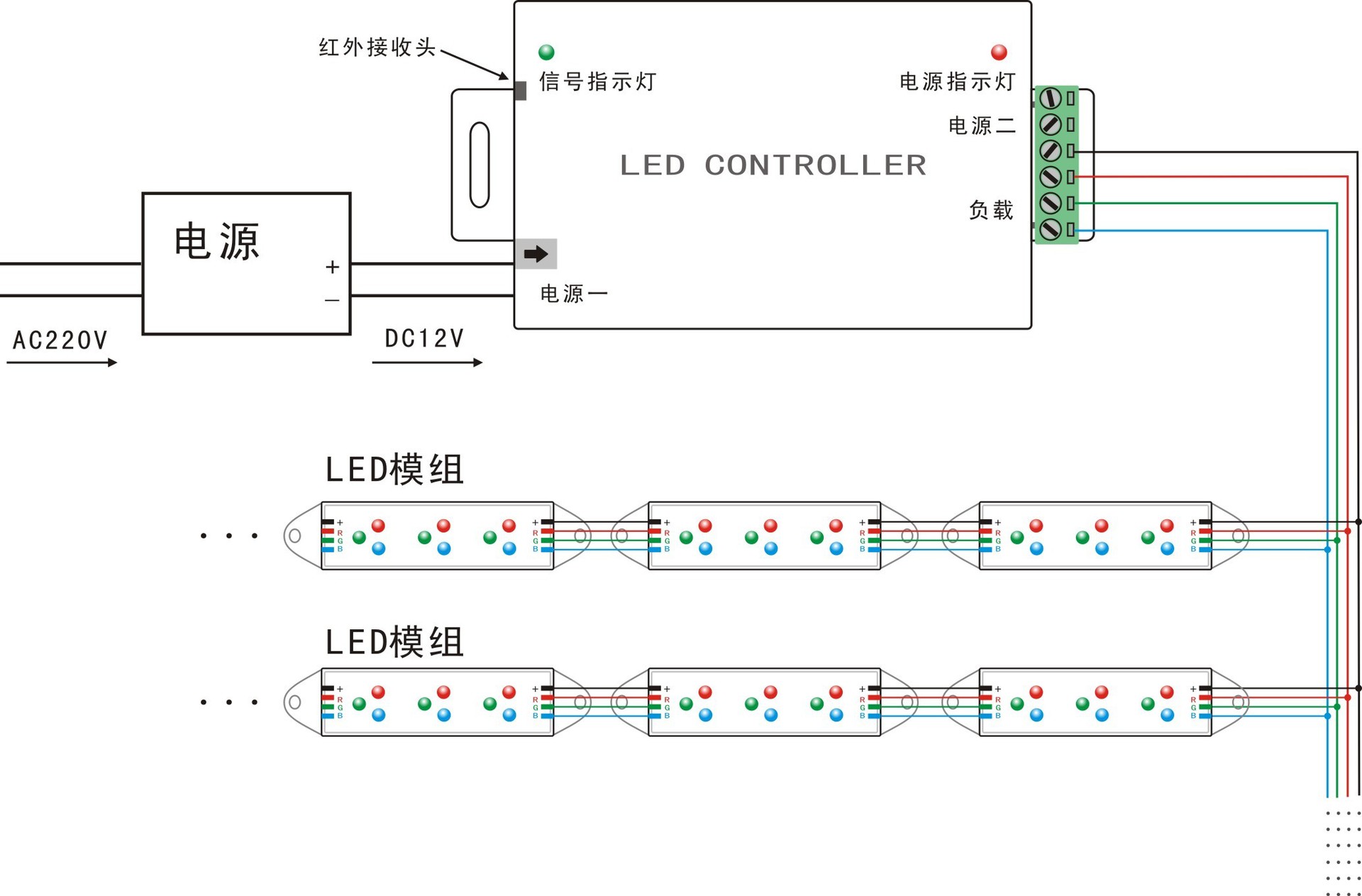 面板壳体与水上游艺设施与led尾灯怎么接线的