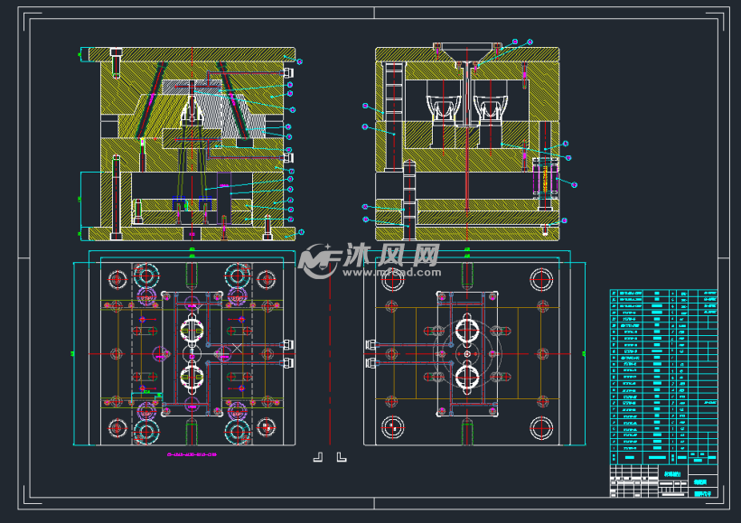 童袜与橡胶模具与风泵装配图