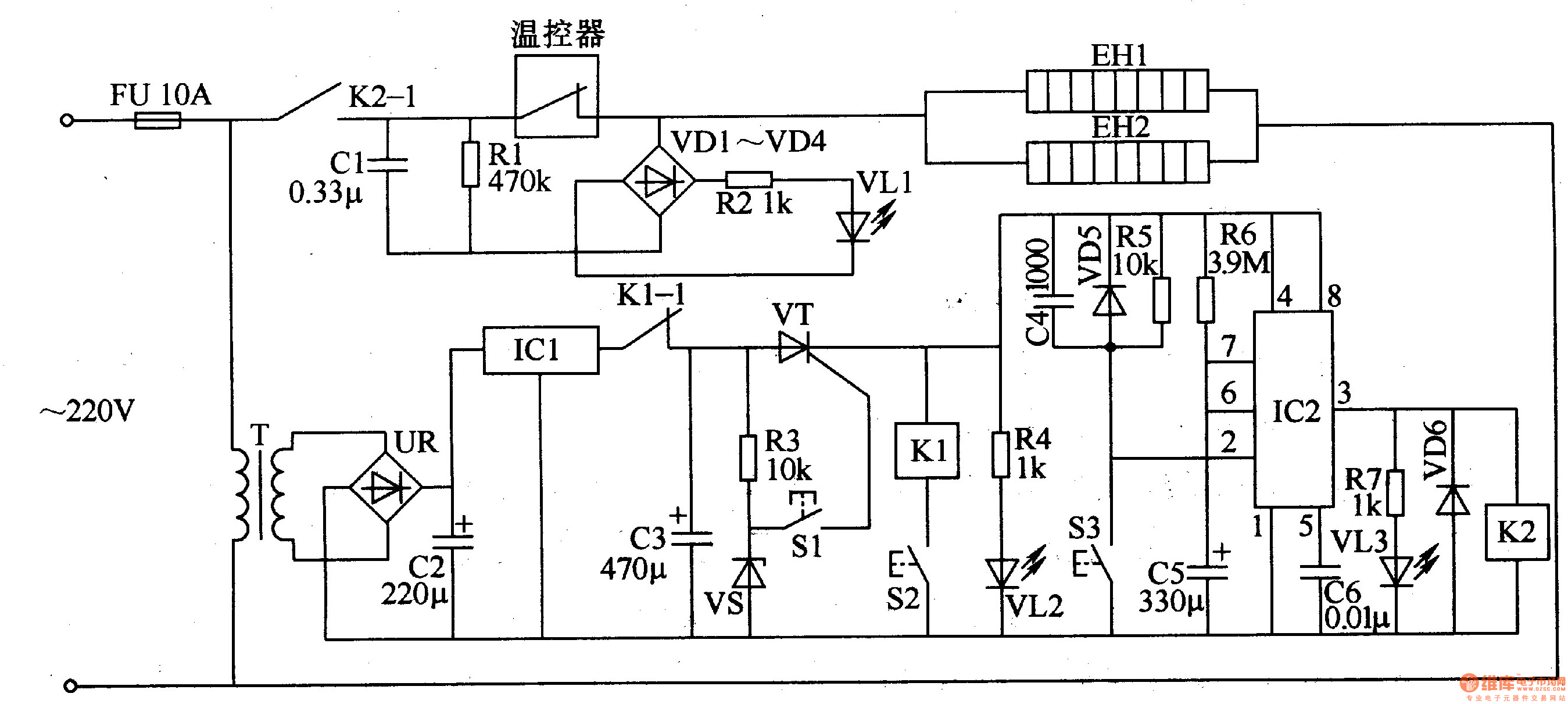 温控IC与安定器电路图解