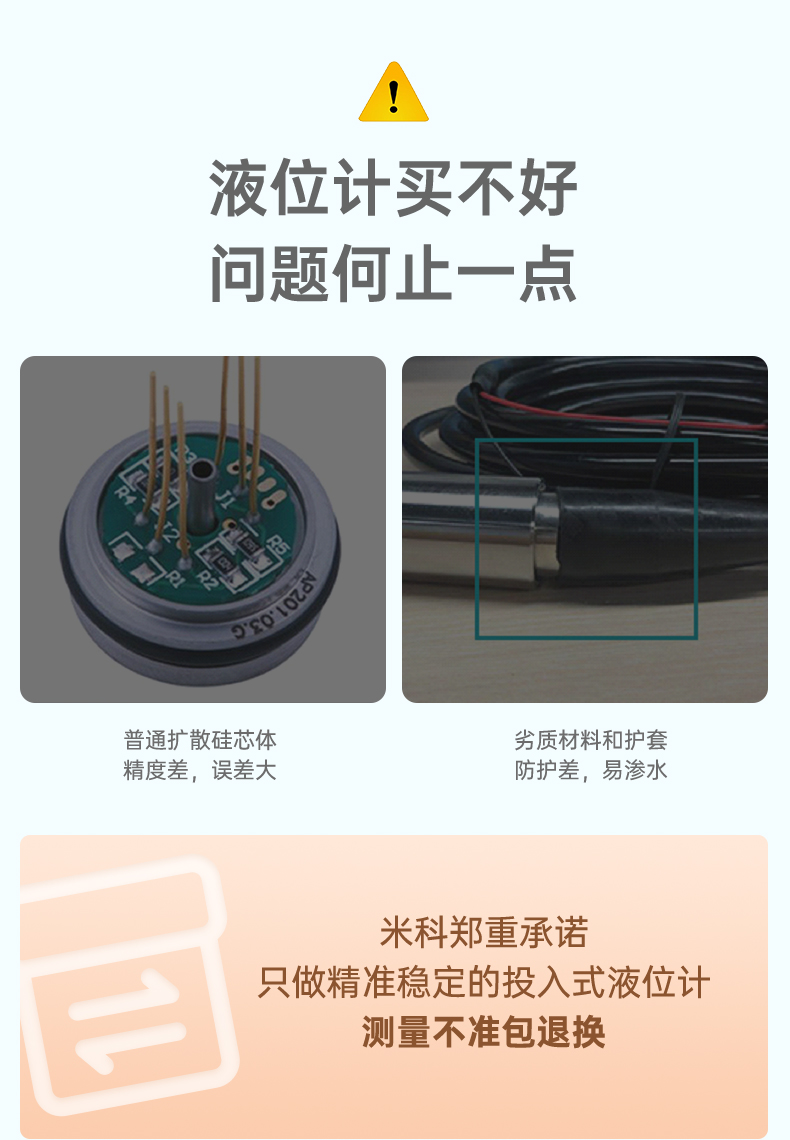 咪兔与液位传感器数据不准怎么校正